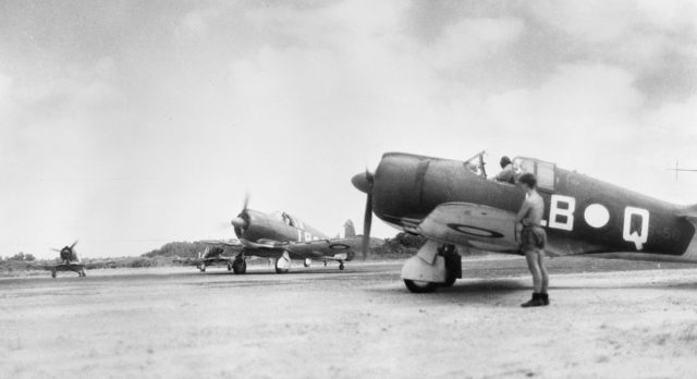 Another CAC Boomerang Nears Flight in Australia 12 C.A.C. BOOMERANG PLANES OF NO.84 SQUADRON R.A.A.F. Australian War Memorial photo e1531153352352