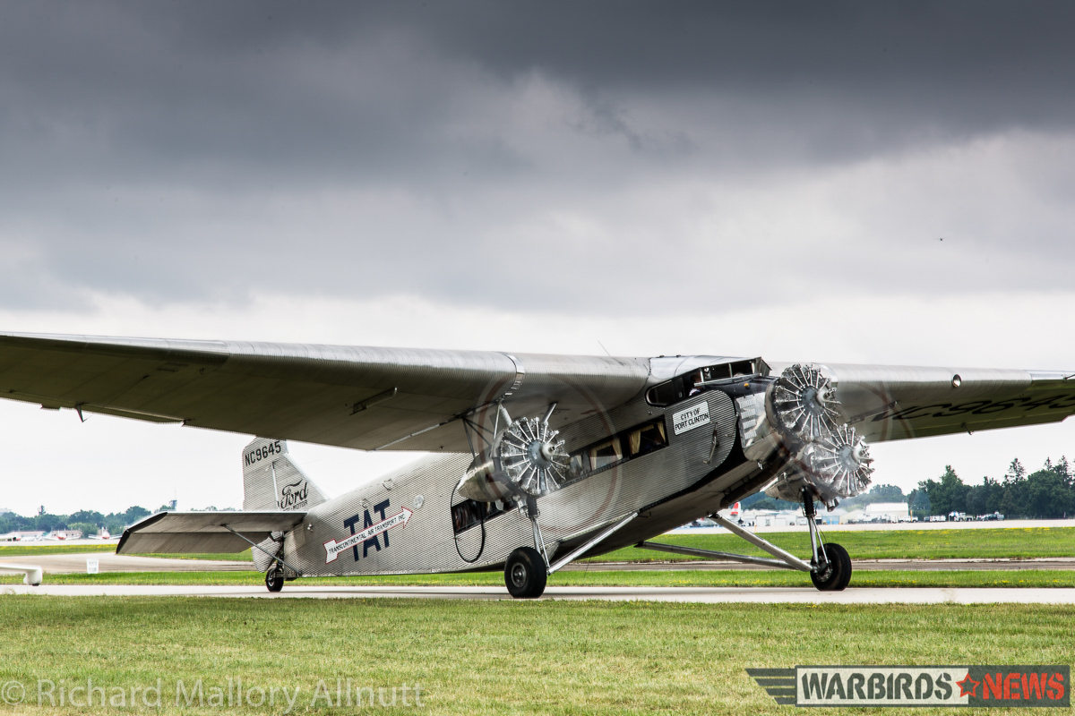 EAA AirVenture Oshkosh 2016 Photos, Final Facts and Figures 24 A pair of Ford Tri-motors made constant flights with paying passengers during AirVenture 2016. (photo by Richard Mallory Allnutt)