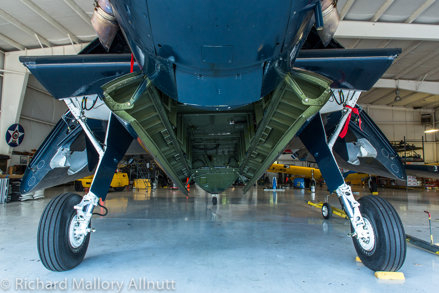 Tuskegee Valiant Campaign - Plus Freshly Restored TBM Avenger 16 The Avenger's fully rebuilt bomb bay, replacing the hopper from its air-tanker days with Conair, and lastly Forestry Protection Services in Canada. (photo by Richard Mallory Allnutt )