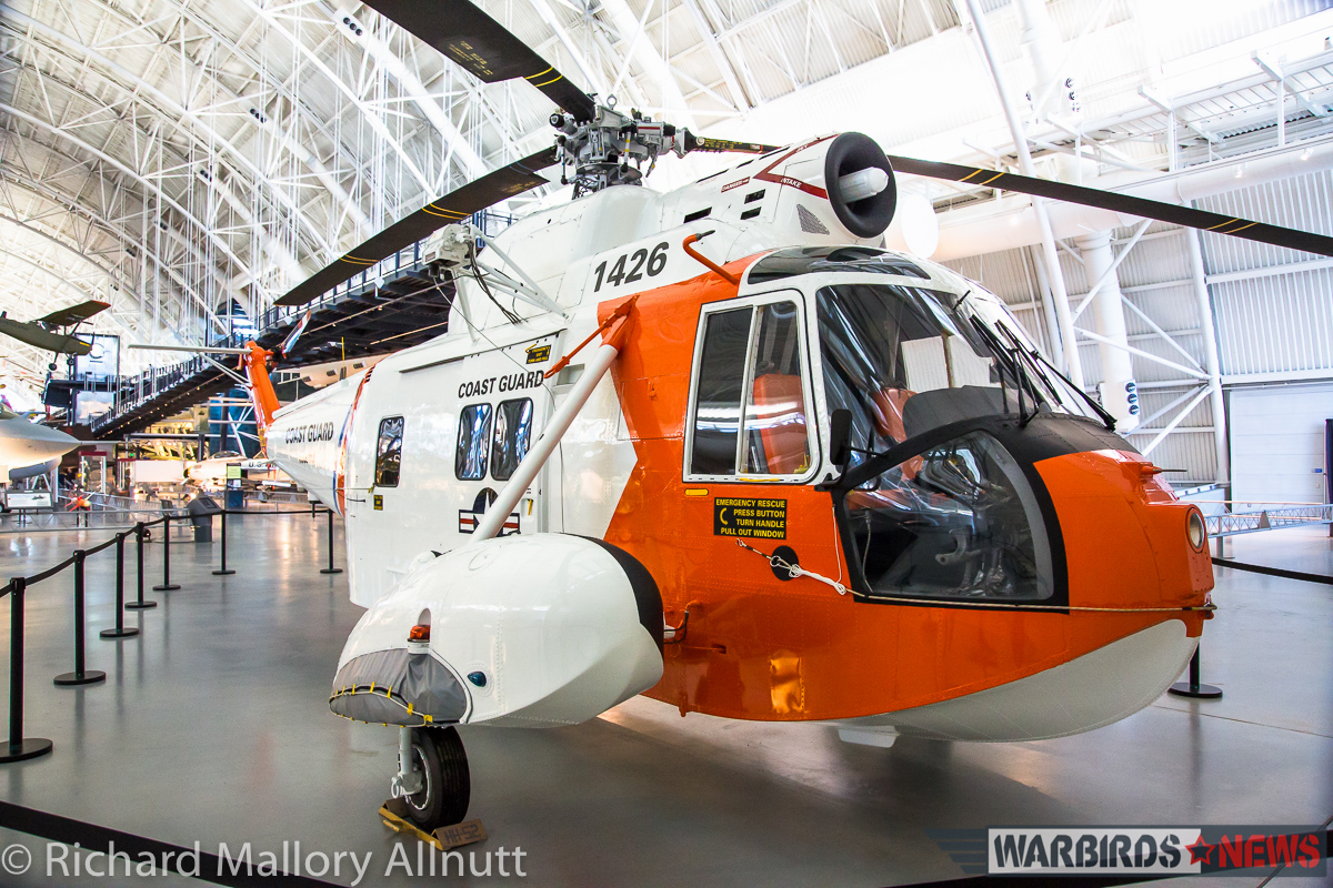 Smithsonian's Udvar-Hazy Center Features Two New Aircraft 11 The museum's beautifully presented HH-52, faithfully restored at the Coast Guard's base in Elizabeth City, North Carolina, is temporarily located just behind the north hangar door. (photo by Richard Mallory Allnutt)
