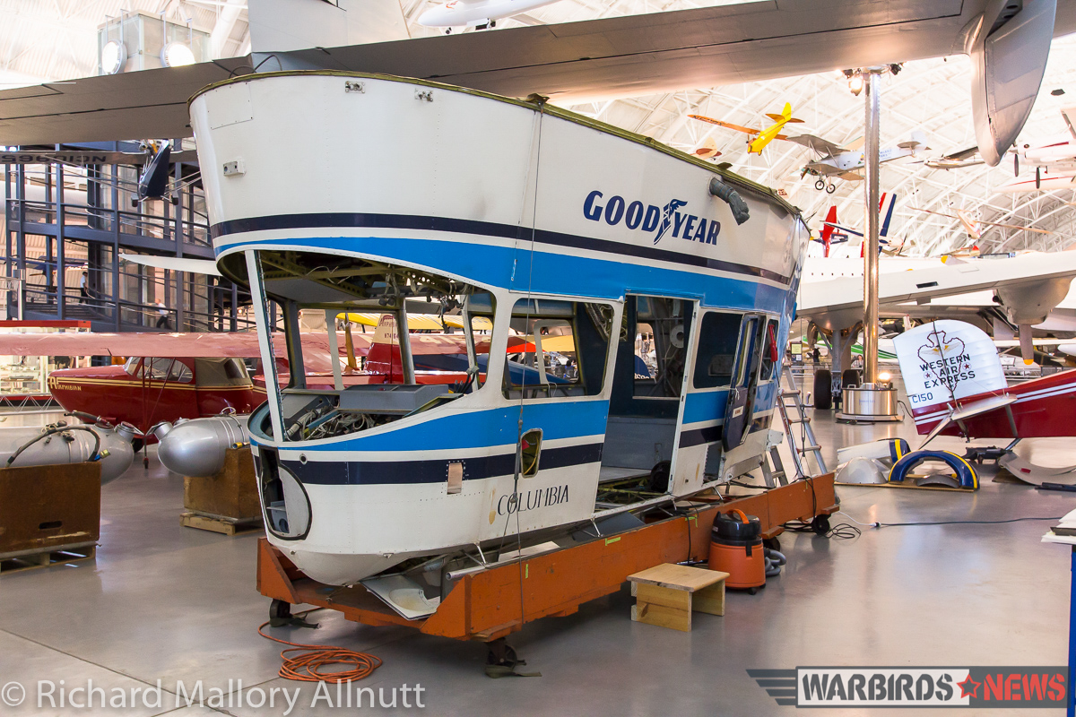 Smithsonian's Udvar-Hazy Center Features Two New Aircraft 27 A close up view of Goodyear Blimp Columbia's gondola. (photo by Richard Mallory Allnutt)
