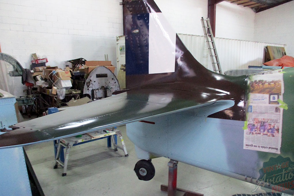CAC Boomerang Restorations Downunder - June 2022 Update 14 CAC Boomerang A46 77 tail surfaces repainted and fitted