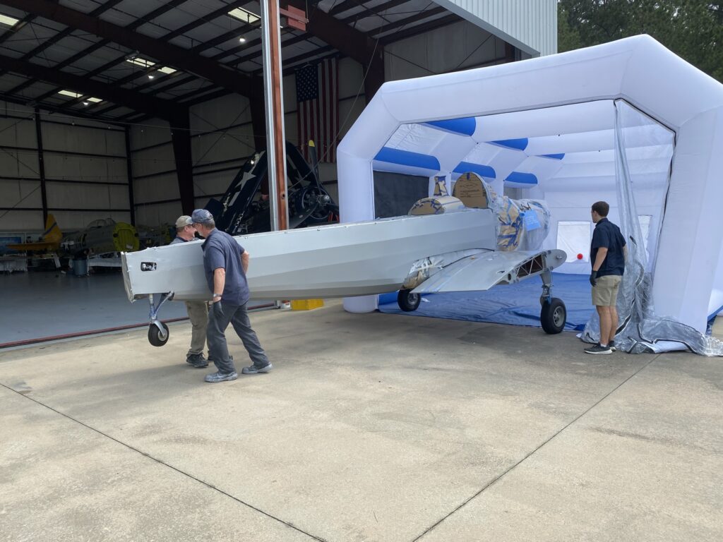 Tuskegee Airmen PT-19 Trainer Restored By CAF Airbase Georgia Returns To The Skies 12 CAF Airbase Georgia PT 19 Paint boot