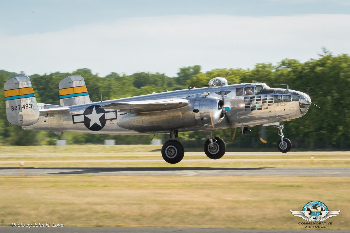 CAF Minnesota Wing Announces Joint B-29 DOC and B-25 Miss Mitchell Appearance in St. Paul Downtown Airport 10 CAF B 25 Miss Mitchell Mn Wing
