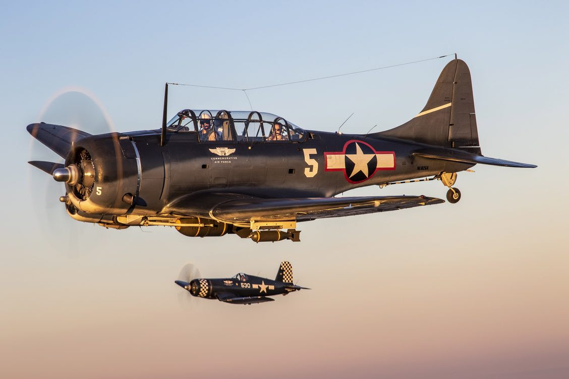Airbase Georgia Open House Nov. 8 to Commemorate Veterans Day and 80th Anniversary of WWII’s End 17 CAF SBD Dauntless and FG 1D Corsair
