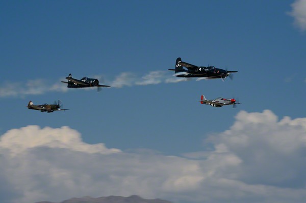 Reno Air Races: Day Four 11 CAF SoCal Wing's flyover whipped the crowds in attendance into a frenzy (Image Credit: Moose Peterson)