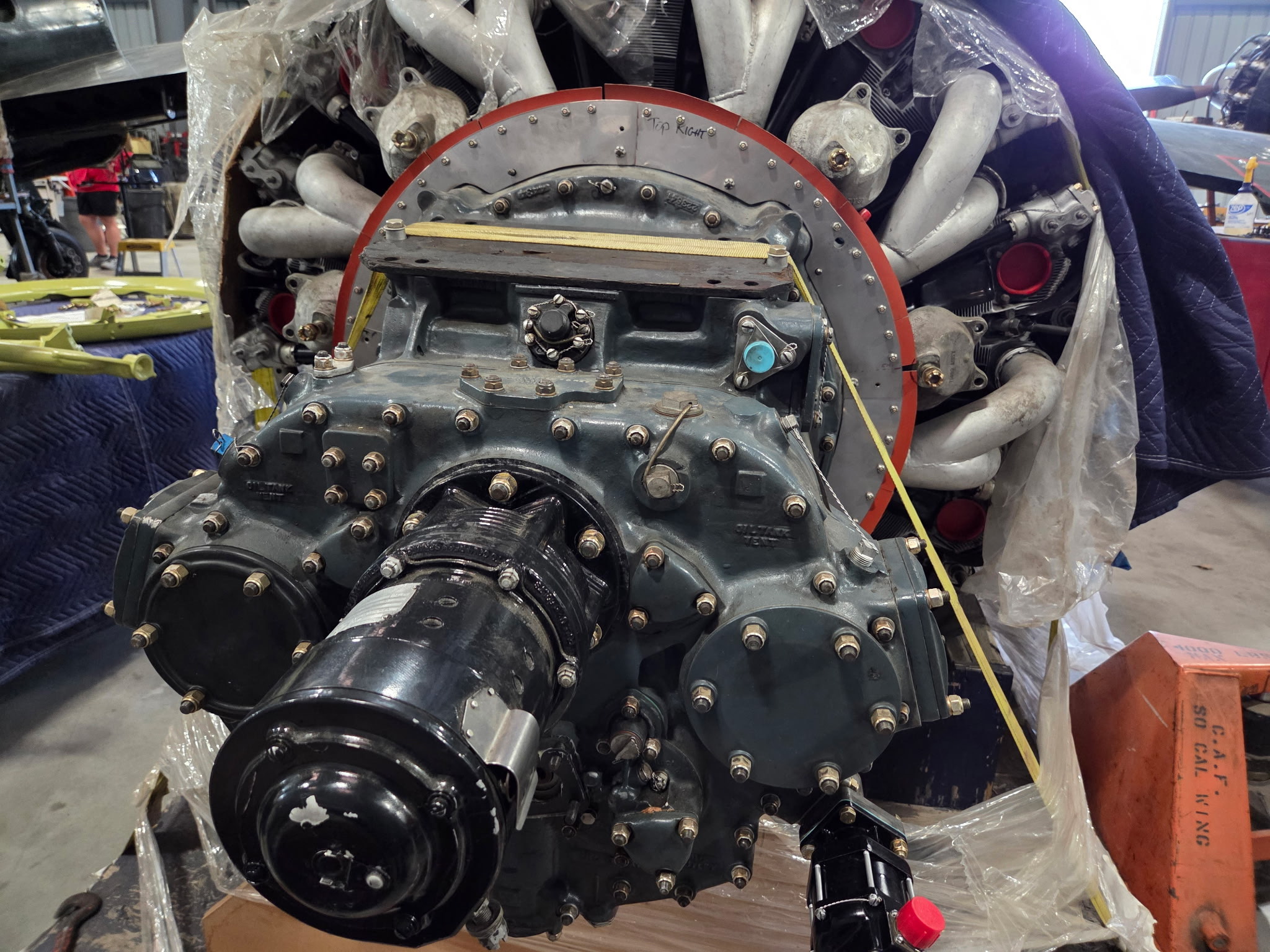 CAF SoCal’s F8F-2 Bearcat Restoration Moves Forward 15 CAF Socal Wing Grumman F8F 2 Bearcat BuNo. 122674 Restoration engine