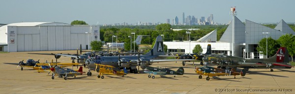 CAF Chooses DALLAS! 10 Several of the CAF aircraft at the National Air Base unveiling ceremony on Dallas Executive Airport (photo by Scott Slocum via CAF)