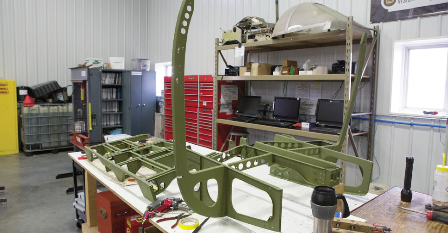 Cadet Air Corps Museum AT-10 Restoration Project 20 This is a front view of the same parts.