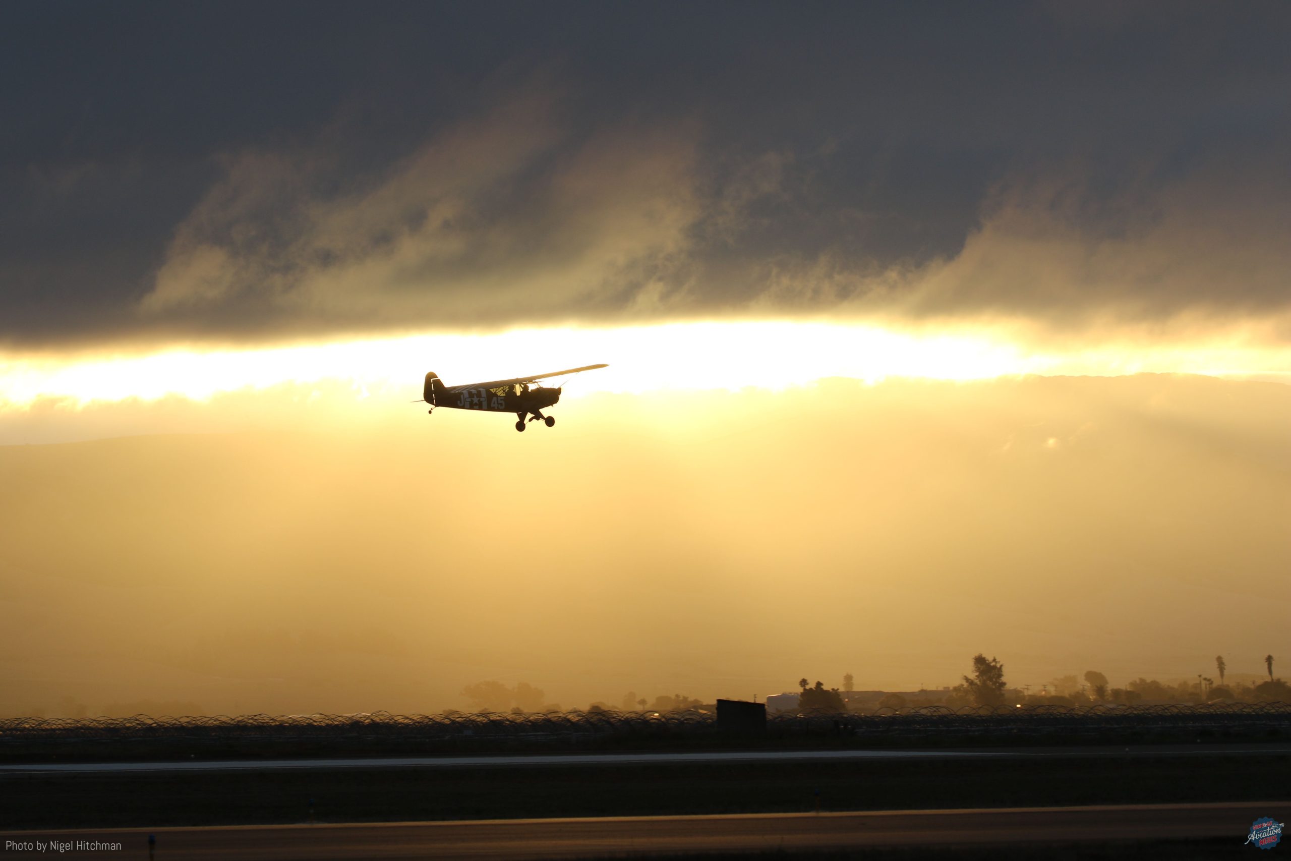 2024 Central Coast AirFest Review 45 Cal Aerofab Flight Academy s Piper L 4 heads out with a passenger for an evening ride after the show scaled