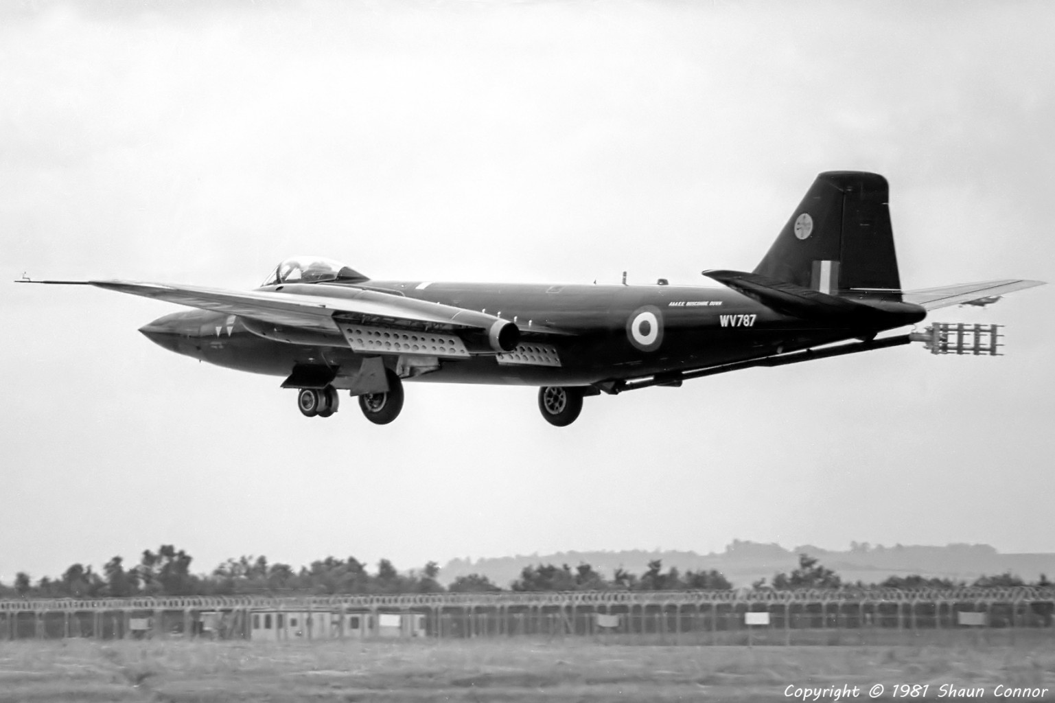 Newark Air Museum Winter Conservation Work Advances on Canberra WV787 and Other Key Aircraft 11 Canberra B.2mod WV787 at Greenham Common 26th June 1981 Shaun Connor