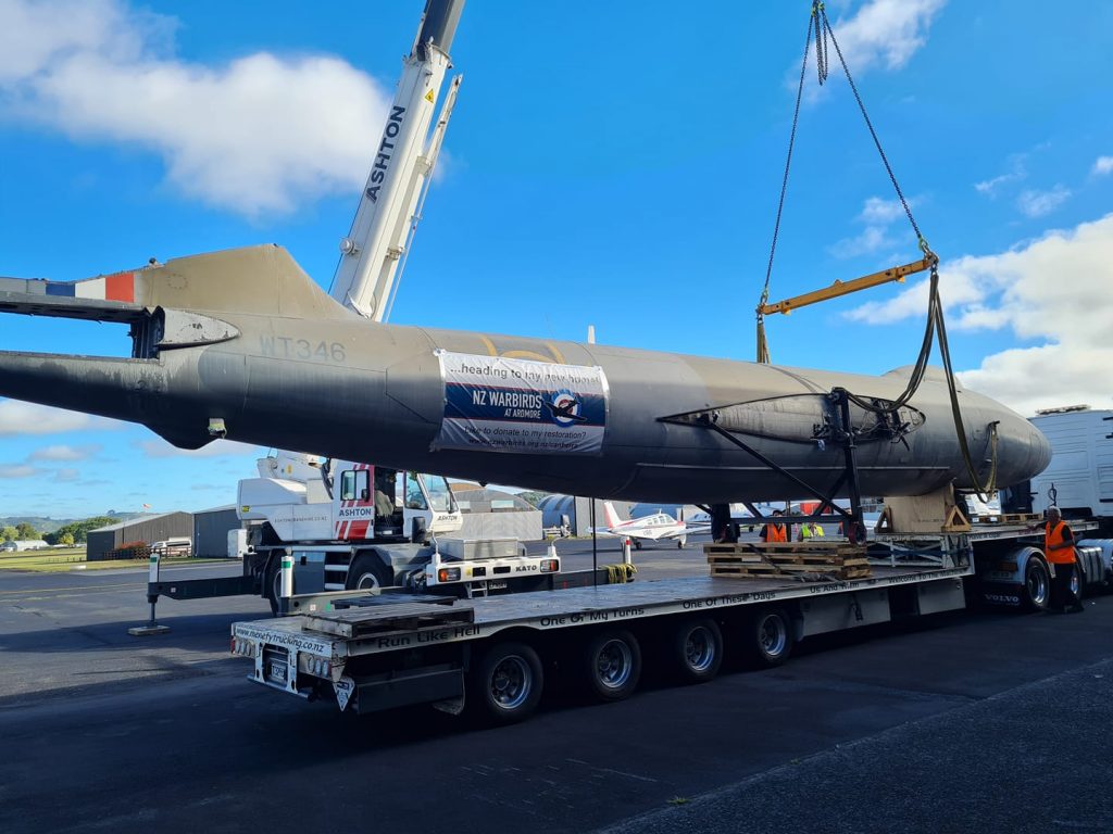 RNZAF Museum's Canberra WT346 Arrives at Her New Home 10 Canberra WT346 Fuselage
