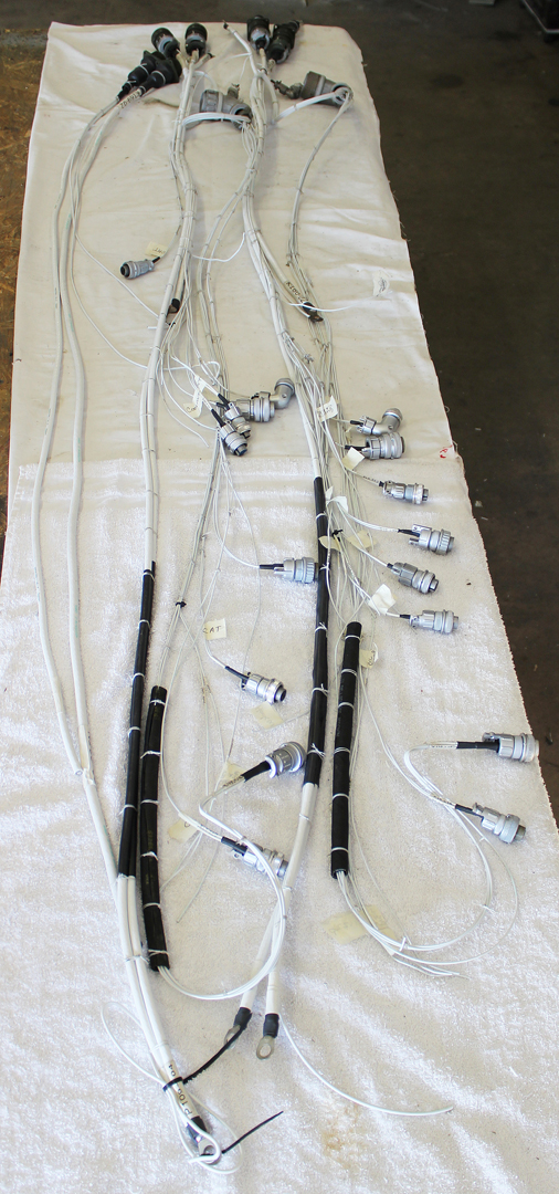 XP-82 Twin Mustang - December 2015 - Restoration Update 24 The firewall-forward cannon plug harnesses prior to installation. (photo via Tom Reilly)