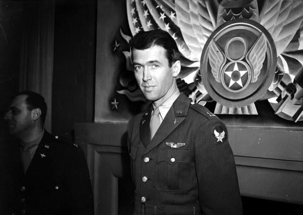 Jimmy Stewart Biopic to Begin Filming in Ireland This September 13 Capt. Jimmy Stewart in his only overseas press conference. Jimmy Stewart Museum photo