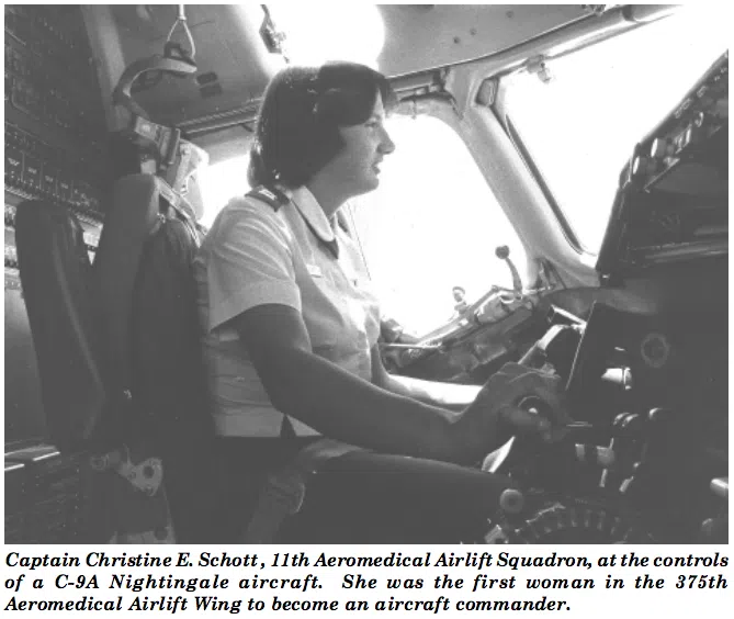 Today in Aviation History: First Woman Solo in USAF Undergraduate Pilot Training Program 12 Captain Christine E. Schott