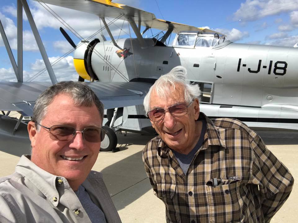 Keeping History in the Air: Scott Glover’s Mid-America Flight Museum 12 Chuck Greenhill right and Scott Glover stand beside the Grumman Duck