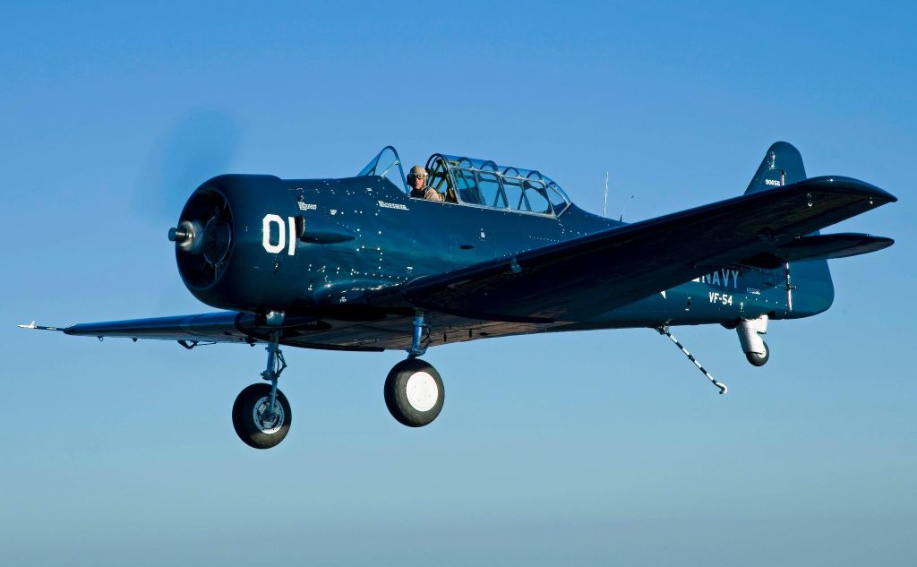 A Chat with Vultures Row Aviation Owner Chuck Wahl 13 Chuck Wahl in SNJ 5C