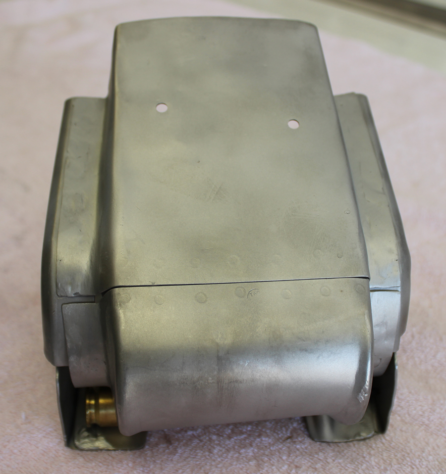 XP-82 Twin Mustang - May 2016 - Restoration Update 16 Looking nearly brand new, the original ammo chute shown above after Reilly's team had worked their magic! (photo via Tom Reilly)