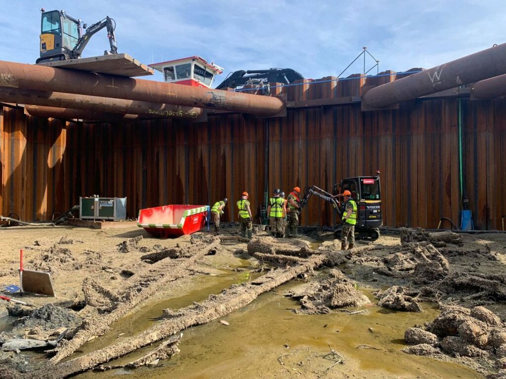 Lancaster Bomber Recovered From the Sea Bed After 80 Years 10 Cofferdam Search Area