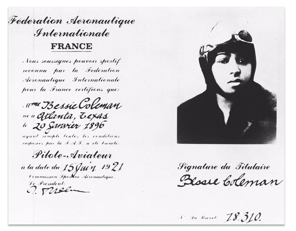 Bessie Coleman Made History 100 Years Ago Today 10 Coleman licens