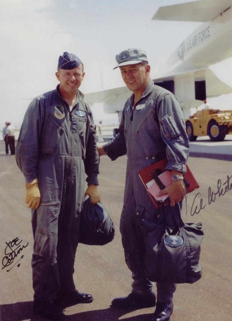Today in Aviation History - First Flight of The North American Aviation XB-70 Prototype 11 Colonel Joseph F. Cotton USAF and Alvin S. White North American Aviation with an XB 70A Valkyrie