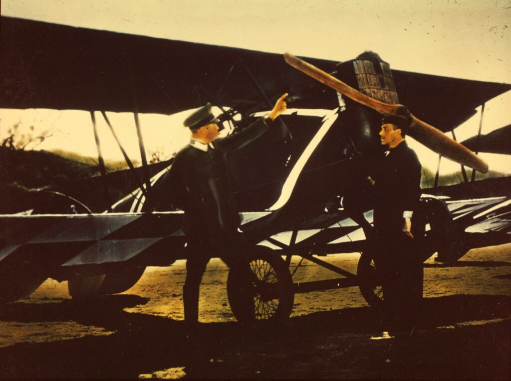 World War I Aircraft Restorations at Seattle's Museum of Flight 15 Colorized scene from the film The Dawn Patrol 1930 featuring one of the Crawford Pfalz D.XIIs San Diego Air and Space Museum Archives 1