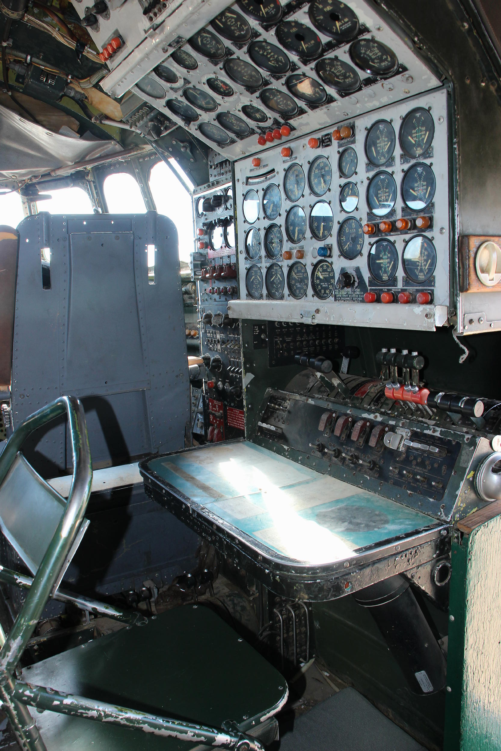 Presidential Connie Columbine II to Fly Again? 16 The flight engineer's station aboard Columbine II. (Ken Stoltzfus photo)