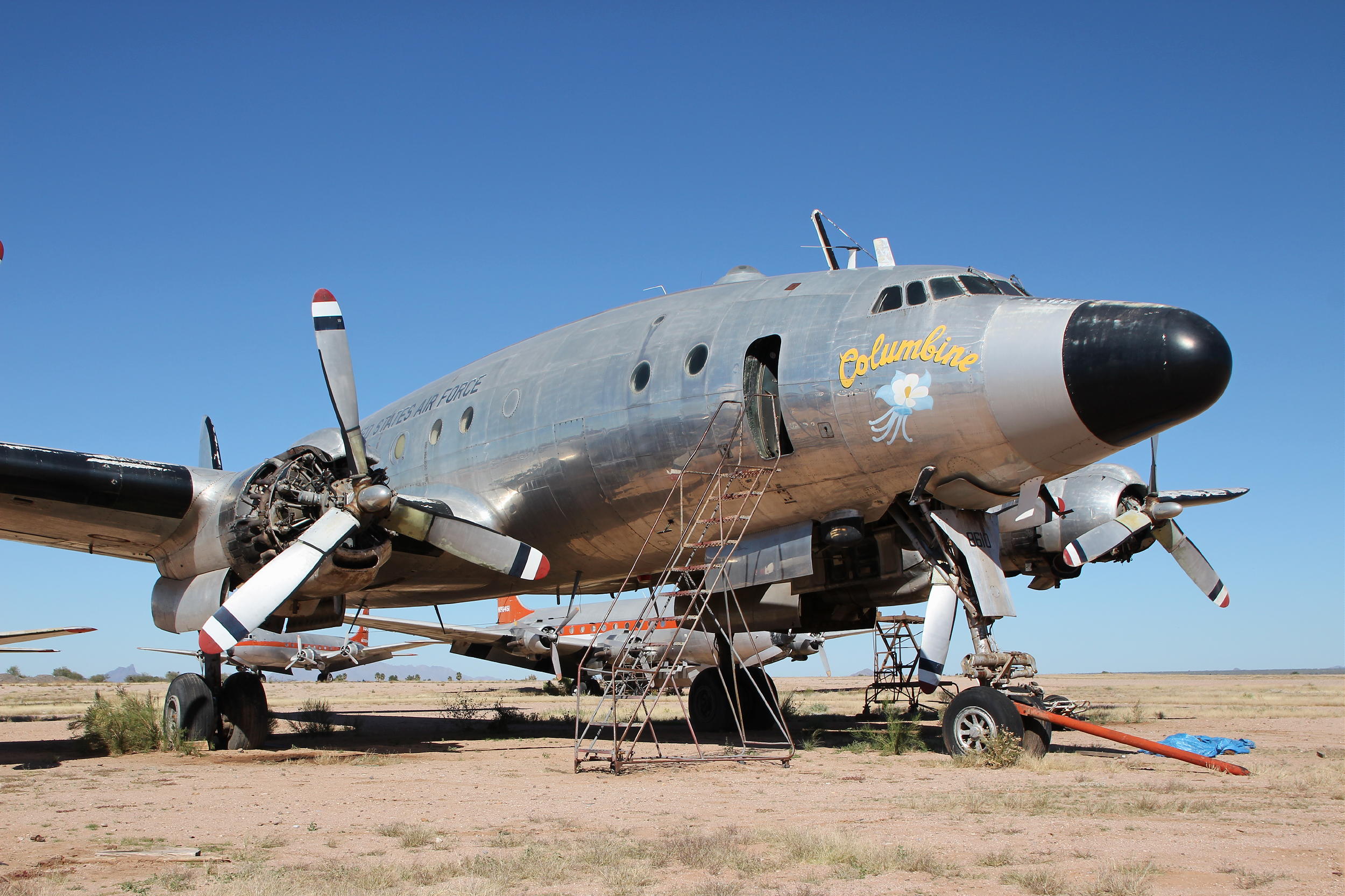 Presidential Connie Columbine II to Fly Again? 14 Note the missing cowling. (Ken Stoltzfus photo)