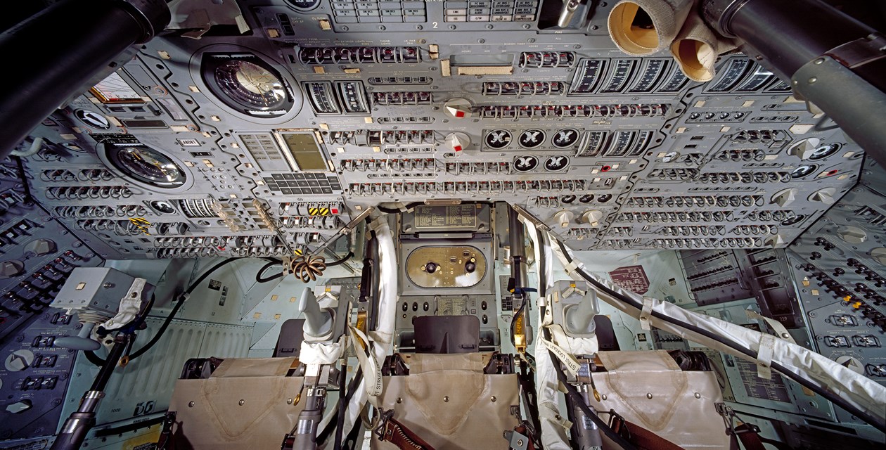 Destination Moon Exhibit Opening April 13th at Museum of Flight 12 CommandModule Interior1