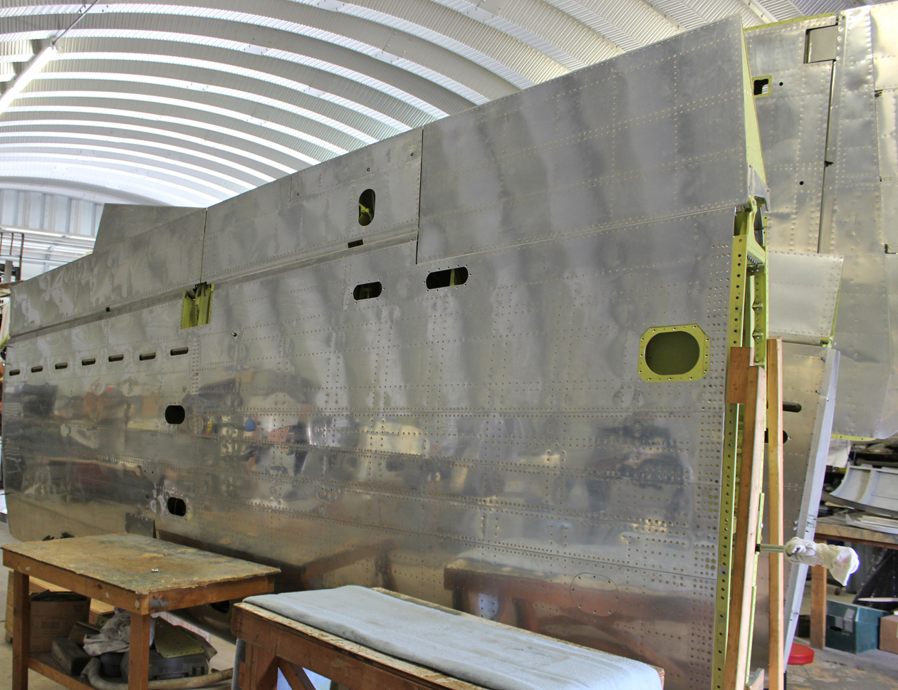 XP-82 Twin Mustang - September 2015 - Restoration Update 13 The completed outer wing panel. (photo via Tom Reilly)