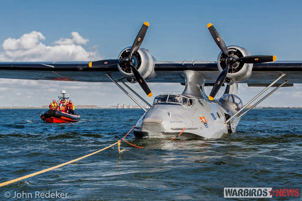Splashdown For World's Oldest Flying Catalina 11 PBY-5A Bu.2459 is based in Lelystad, Holland, and has been a prominent fixture in the Netherlands for the past two decades (photo by John Redeker)