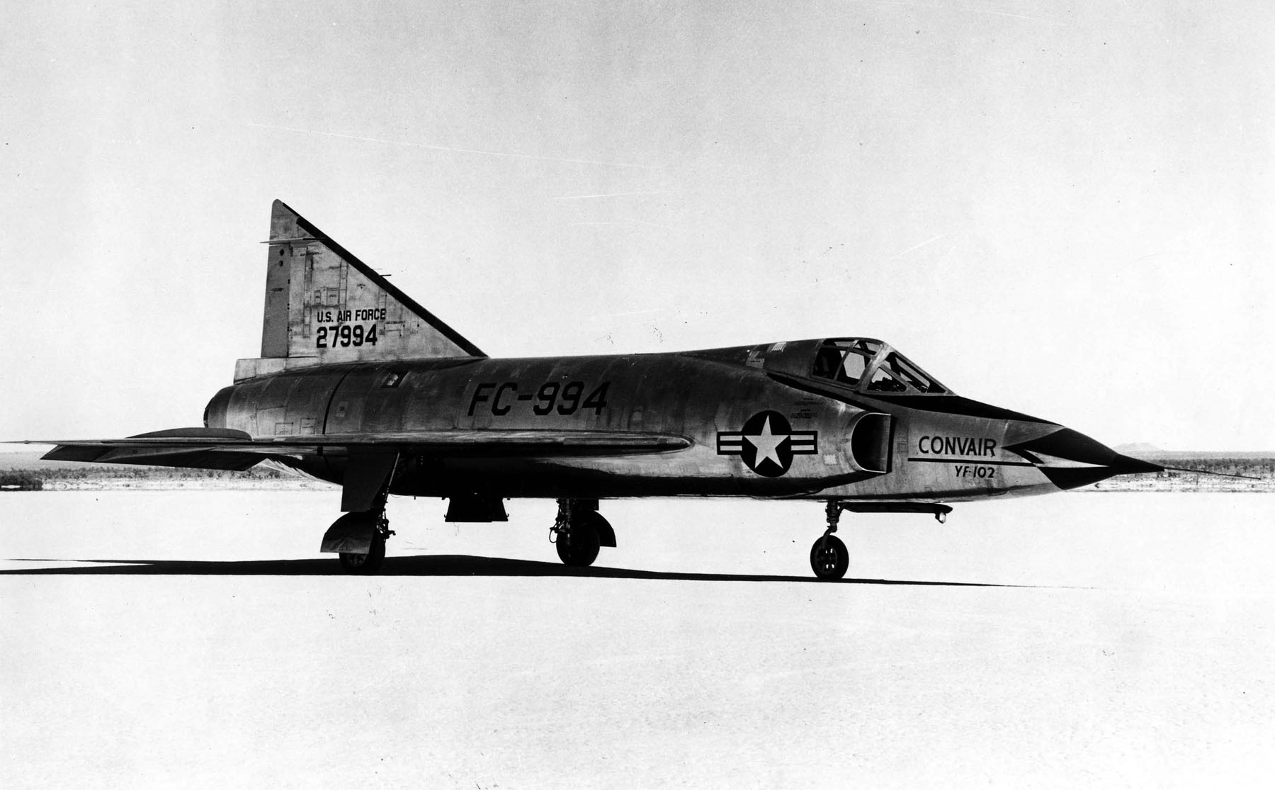 Today in Aviation History: First Flight of the Convair F-102 Delta Dagger 11 Convair YF 102 Delta Dagger 52 7994