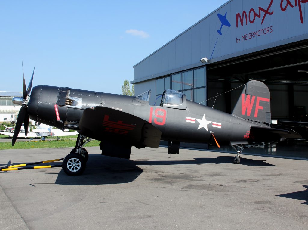 Combat Veteran Spitfire MH415 Joins Germany’s Flying Legends 13 Corsair F4U 5NL D FCOR 2011 04 08 55