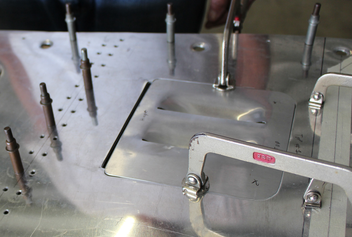 XP-82 Twin Mustang - August 2016 - Restoration Update 14 Cowling access door. (photo via Tom Reilly)