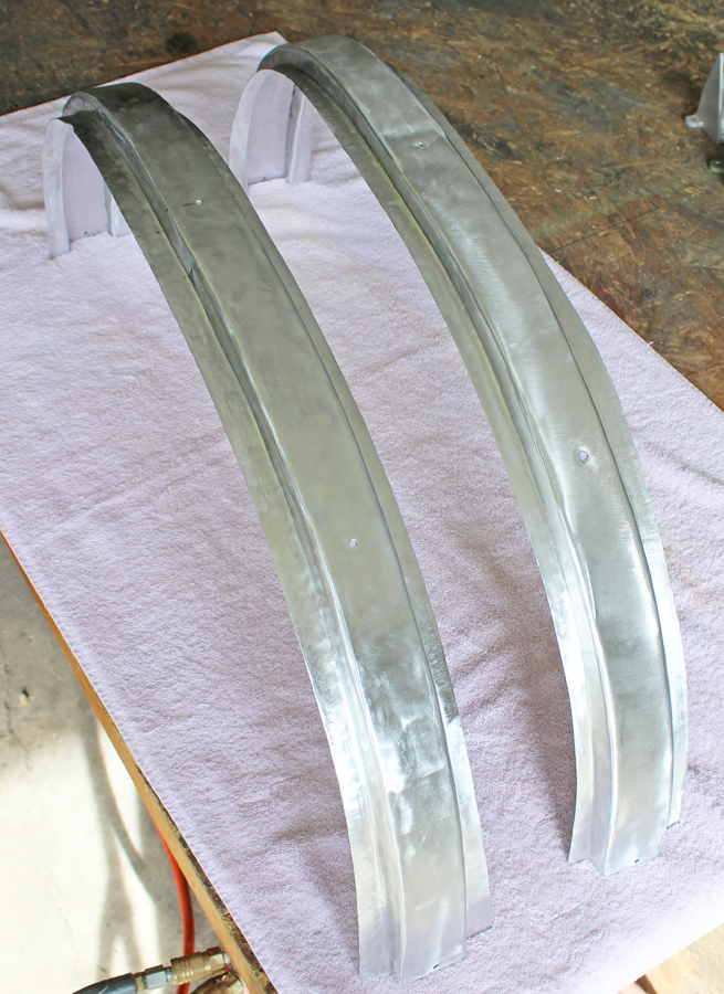 XP-82 Twin Mustang - November 2015 - Restoration Update 11 Two of the sixteen lower cowling ribs. (photo via Tom Reilly)