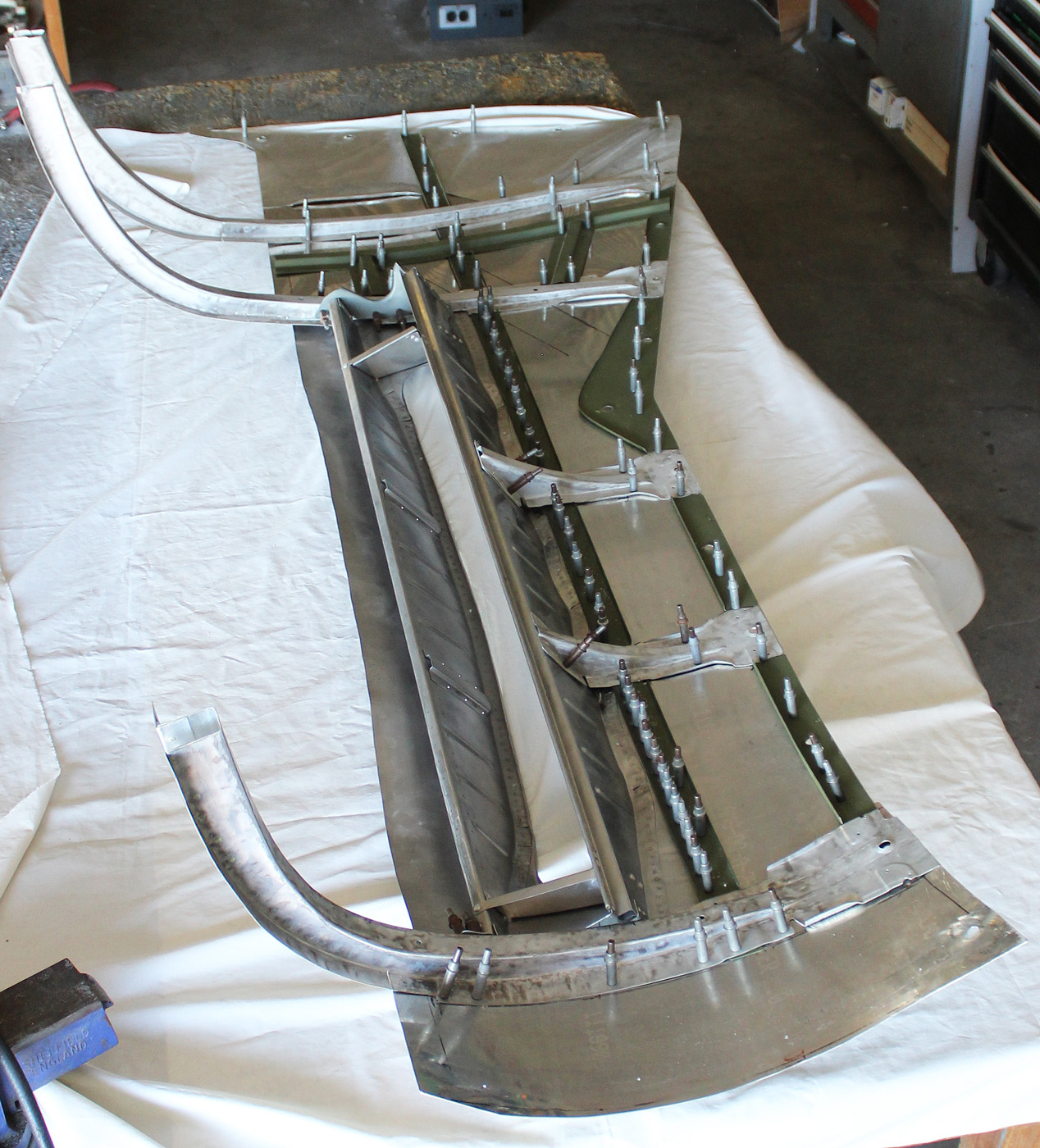 XP-82 Twin Mustang - August 2016 - Restoration Update 12 The inside view of the cowling showing the stainless steel exhaust fairings going in. (photo via Tom Reilly)