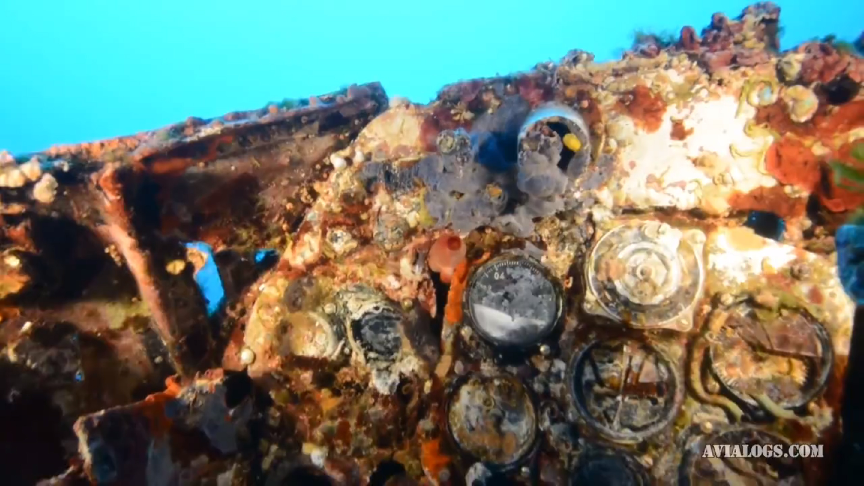 Junkers Ju-87 Stuka Discovered Off Croatian Coast 11 Part of the Stuka's control panel, showing some surprisingly intact instruments. (video capture as noted earlier)