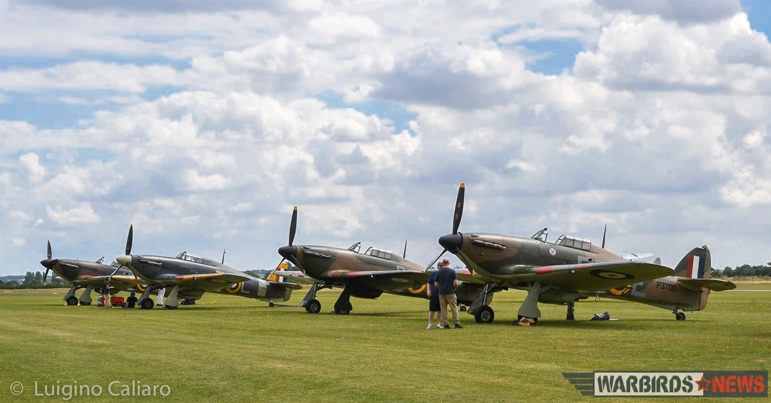 Flying Legends 2017 - Air Show Report 13 Four of the five Hawker Hurricanes which took part in the display! (photo by Luigino Caliaro)