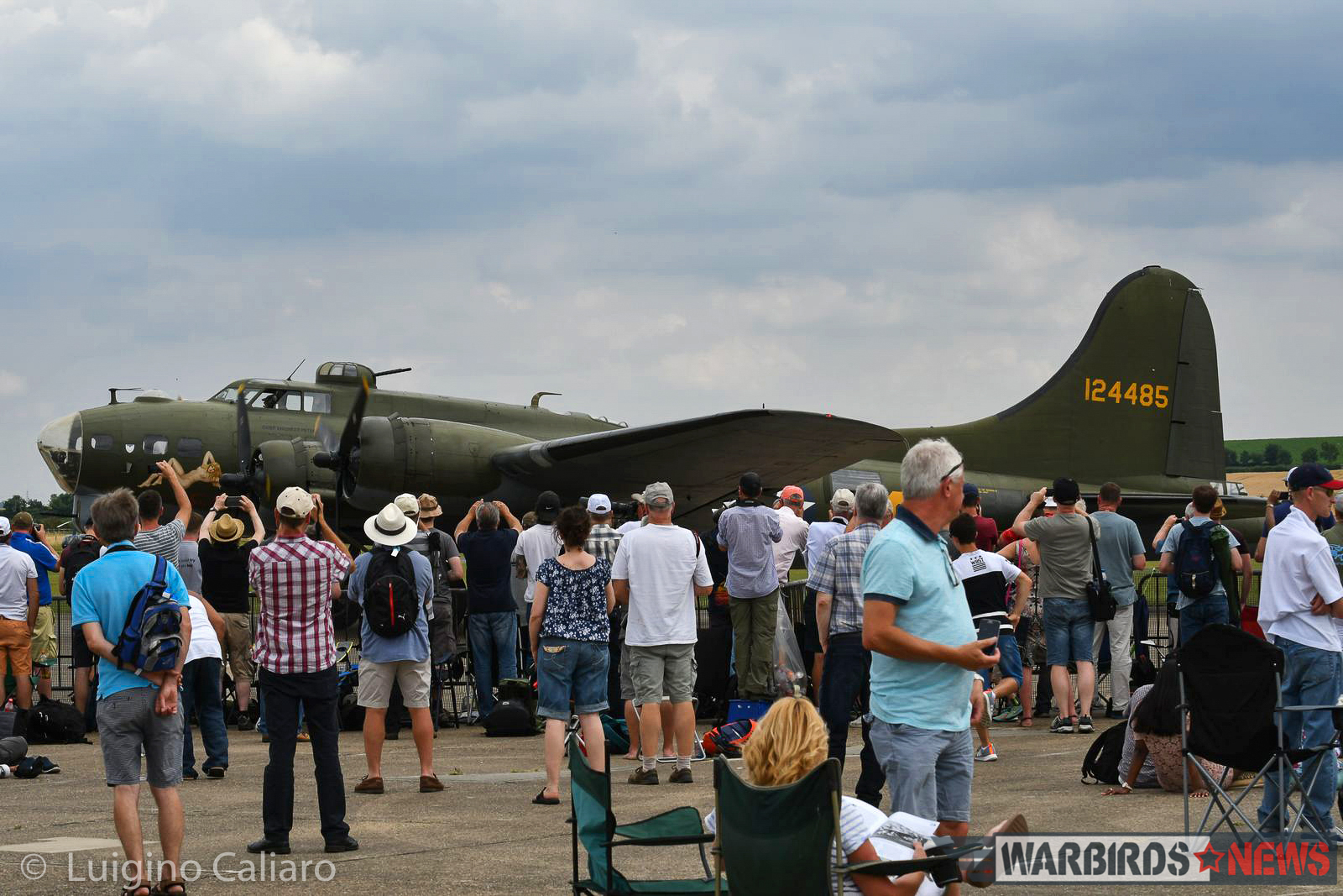 Flying Legends 2017 - Air Show Report 35 One of two B-17Gs at Duxford, "Sally-B", flew during the display. The other, Mary Alice, is on static display inside the American Air Museum building. (photo by Luigino Caliaro)