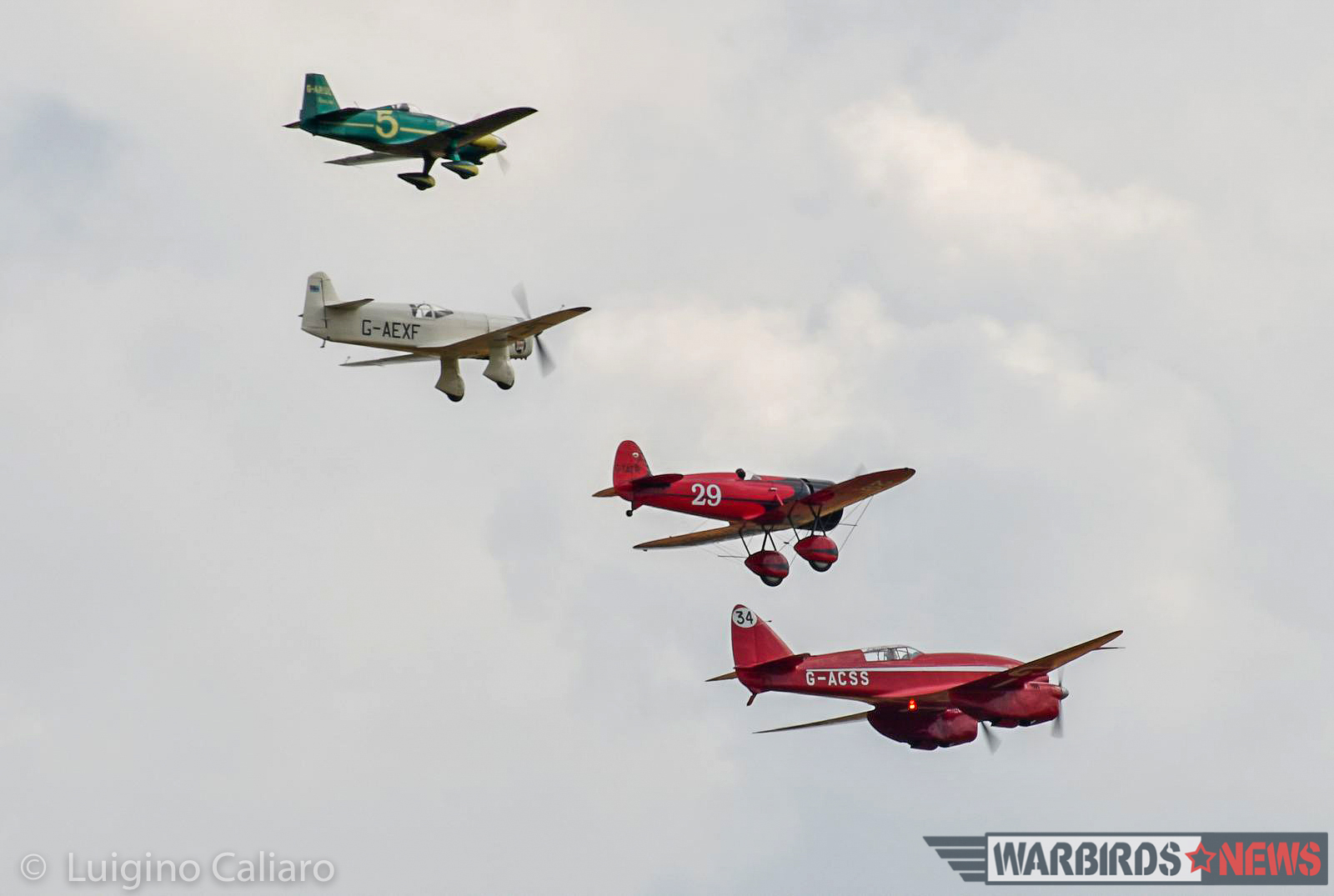Flying Legends 2017 - Air Show Report 25 A gorgeous lineup of famous, between-the-wars air race planes. (photo by Luigino Caliaro)