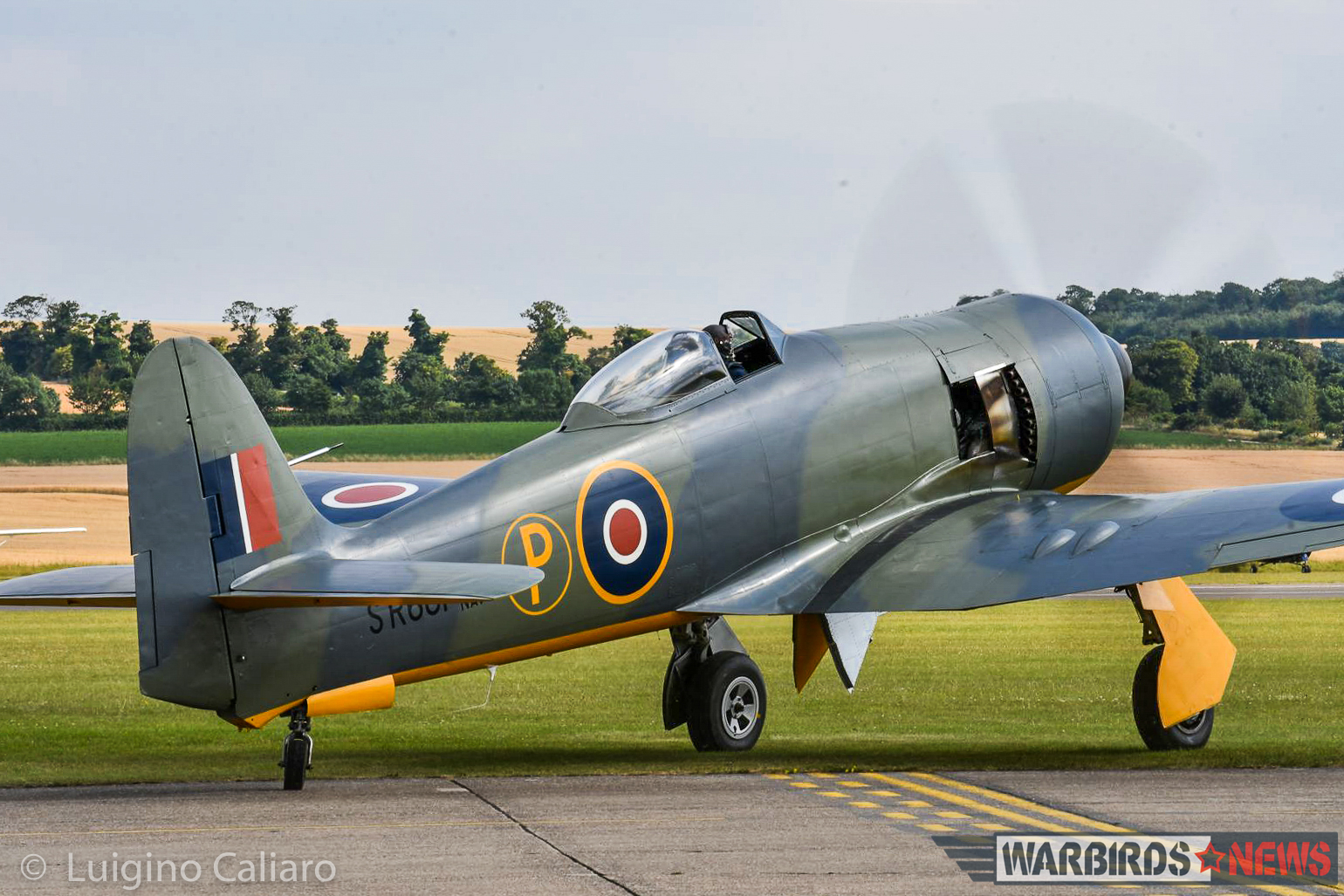 Flying Legends 2017 - Air Show Report 37 This Hawker Sea Fury FB.10 (actually an ex-Iraqi AF Fury) looks stunning in the markings of the prototype SR661. Nick Grey performed the 'Joker Routine' in this aircraft while the Balbo assembled. (photo by Luigino Caliaro)