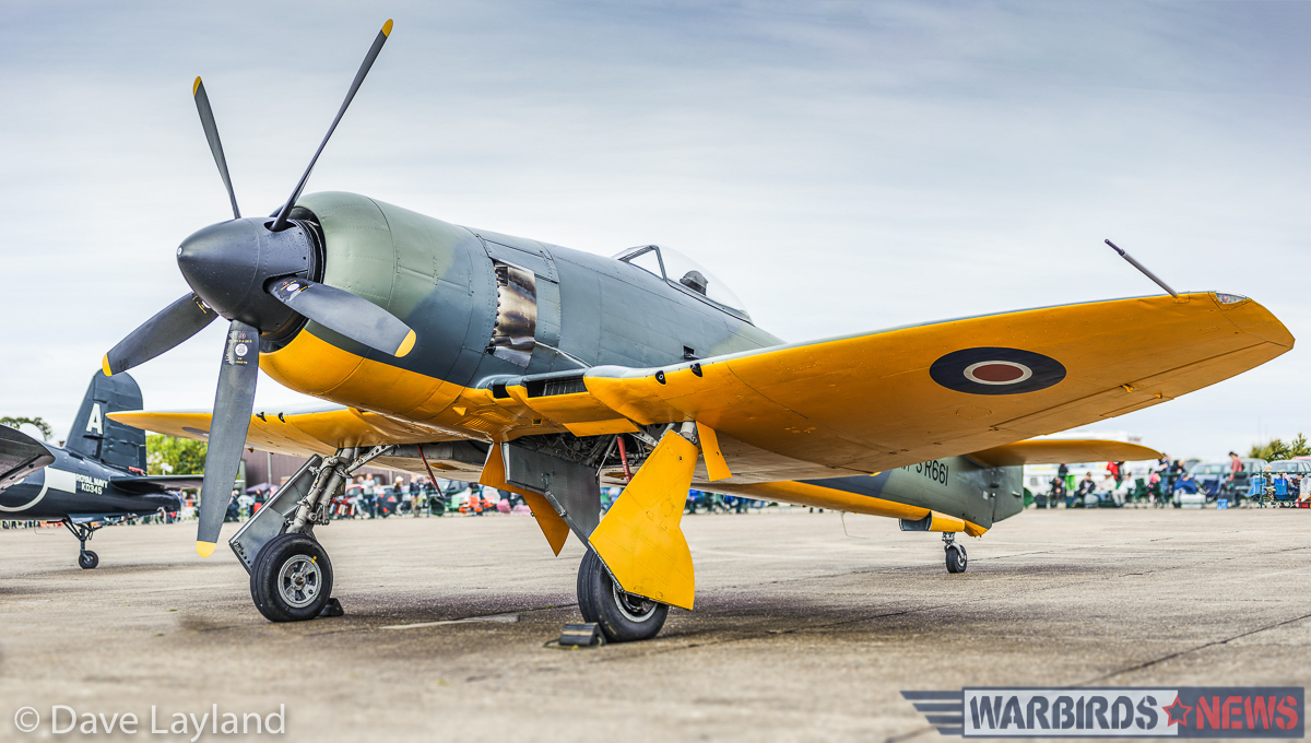 Duxford - Battle of Britain Air Show Report 26 Air Leasing's Hawker Fury Mk II on the flightline. The aircraft is one of a batch which Hawker built for the Iraqi Air Force, but is now marked as the original Hawker Sea Fury prototype SR661. (photo by Dave Layland)