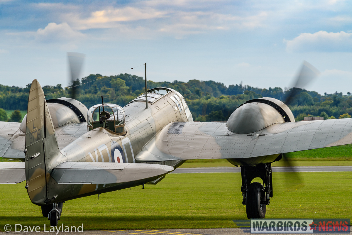 Duxford - Battle of Britain Air Show Report 12 ARCo's Bristol Blenheim on the ground waiting to take off. (photo by Dave Layland)