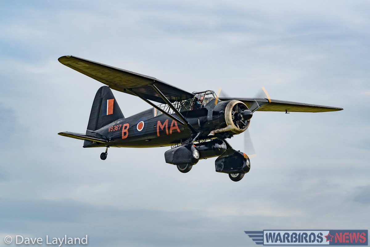 Duxford - Battle of Britain Air Show Report 40 The Shuttleworth Collections Lysander on finals. (photo by Dave Layland)