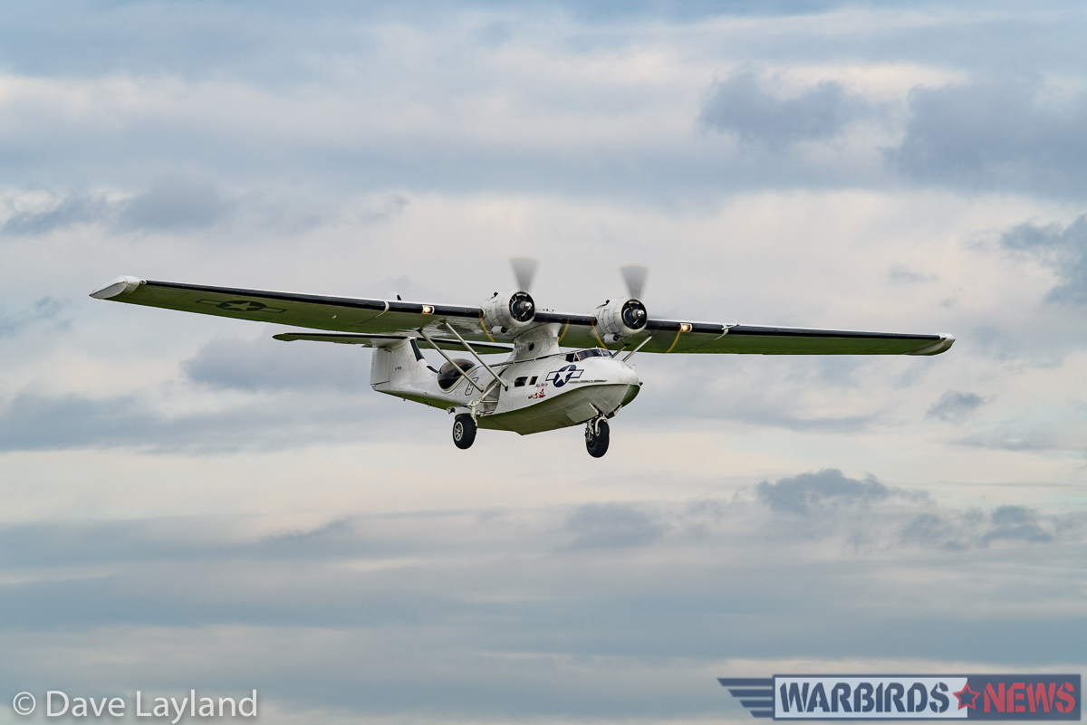 Duxford - Battle of Britain Air Show Report 15 The Plane Sailing Catalina comes back to land. (photo by Dave Layland)
