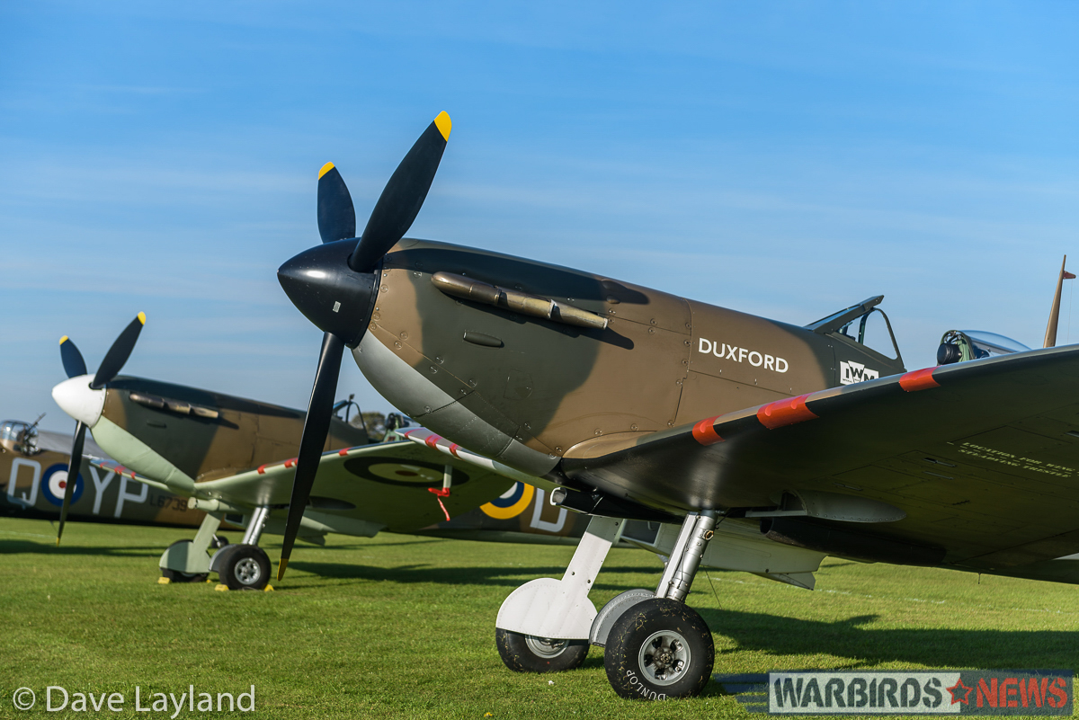 Duxford - Battle of Britain Air Show Report 33 A brace of Spitfire Mk.Is. The closest example, Mk.Ia N3200, actually flew from Duxford during the Battle of Britain. (photo by Dave Layland). The closest example actually flew from Duxford during the Battle of Britain. (photo by Dave Layland)
