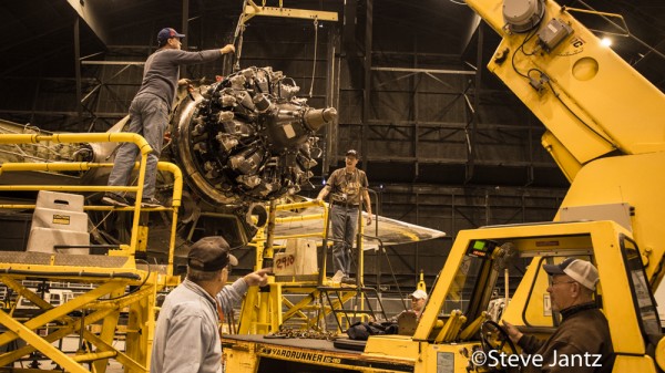 Engine Number One Installed on B-29 "Doc" 12 DOCengine1-1-4