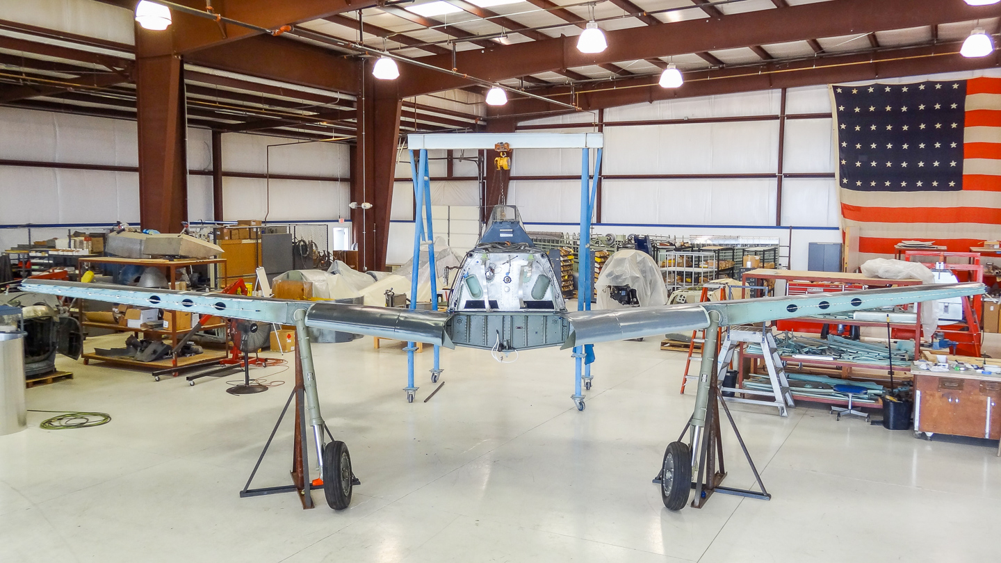 FW-190 First Flight At GossHawk Unlimited!!! 26 Lowering the gear. (photo via GossHawk Unlimited)