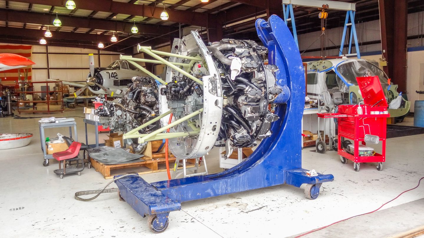 Privateer Airborne 21 The freshly overhauled engine and QEC on the transport cradle ready for mounting back on the Privateer. (GossHawk Unlimited photo)