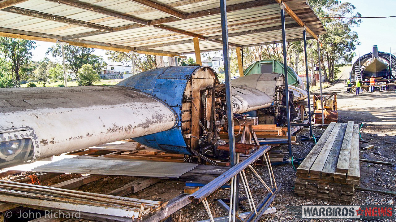 Rathmines Catalina Restoration Update - June, 2017 12 Centre wing, under new weather covering. (photo by John Richard)